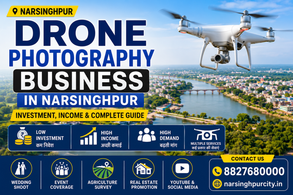 Drone Photography Business in Narsinghpur | Investment, Income & Complete Guide